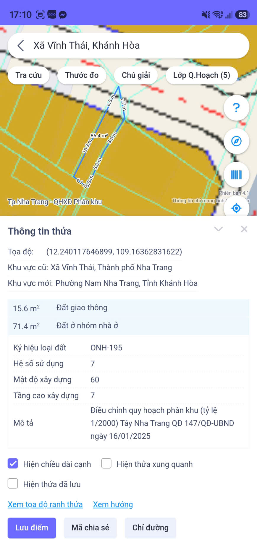 Bán lô đất thôn Thủy Tú (Vĩnh Thái) Nam Nha Trang